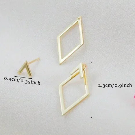 Retro Minimalist Triangle Stud Earrings