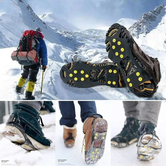10 Studs Snow Ice Claw Gripper Anti-Skid Elastomer Cleats over Shoes Covers Crampons