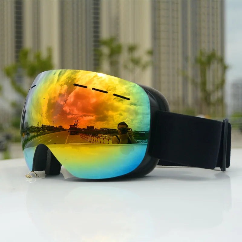 Ski Goggles Double Layers Anti-Fog UV400 Protection