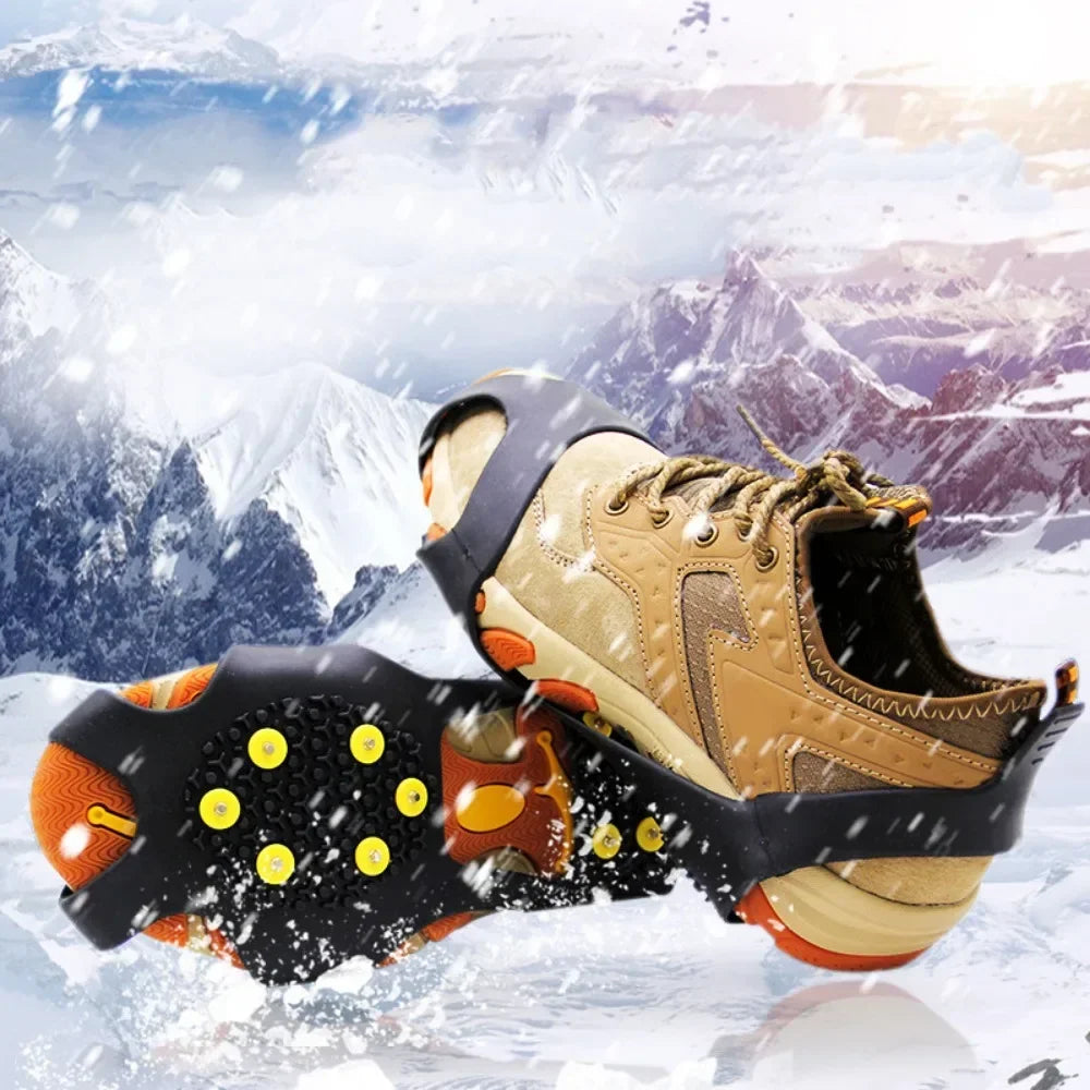 10 Studs Snow Ice Claw Gripper Anti-Skid Elastomer Cleats over Shoes Covers Crampons