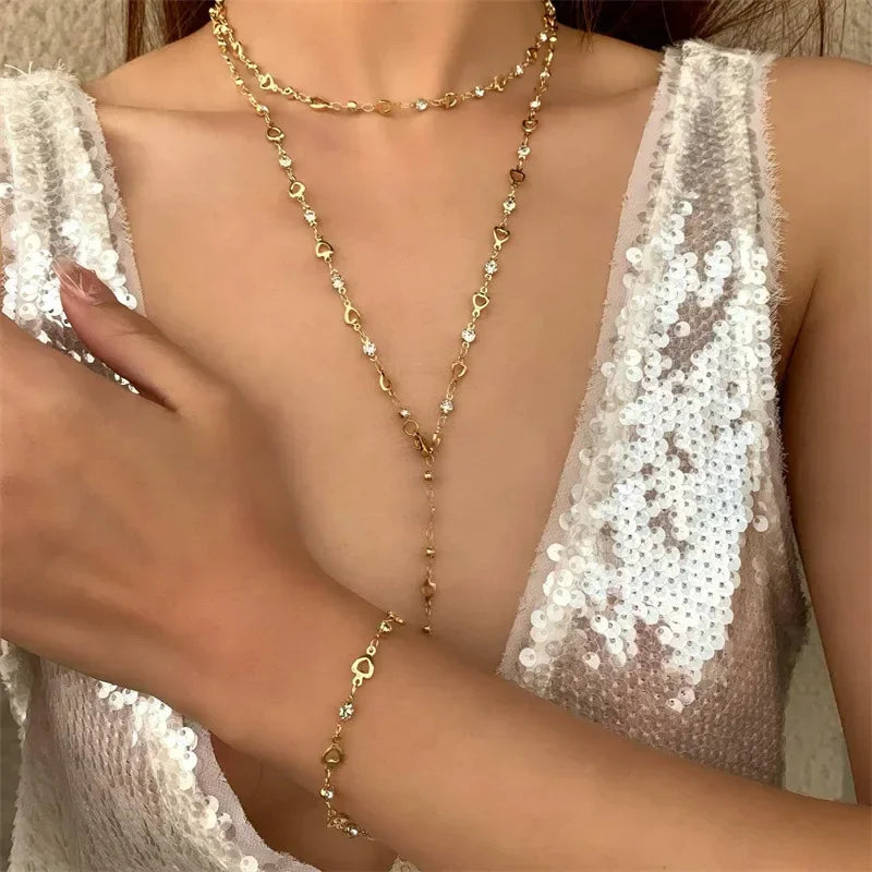 Long Tassel Rhinestone Bohemian Necklace
