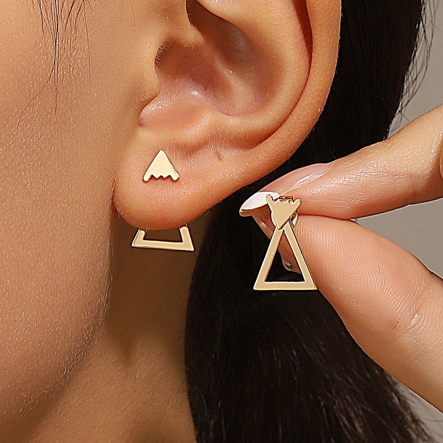Retro Minimalist Triangle Stud Earrings