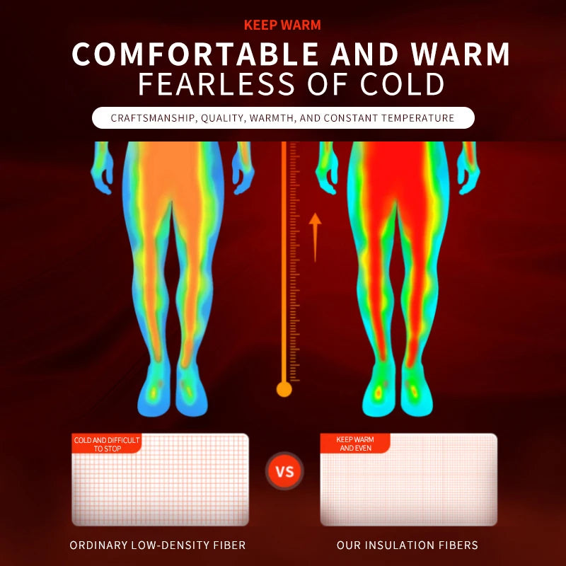 Men's Warm Pants with Plush and Thickened High Elasticity, Tight and Slim Fitting