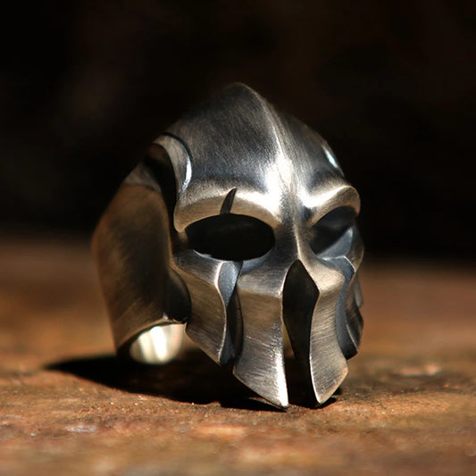 Spartan Warrior Mask Ring