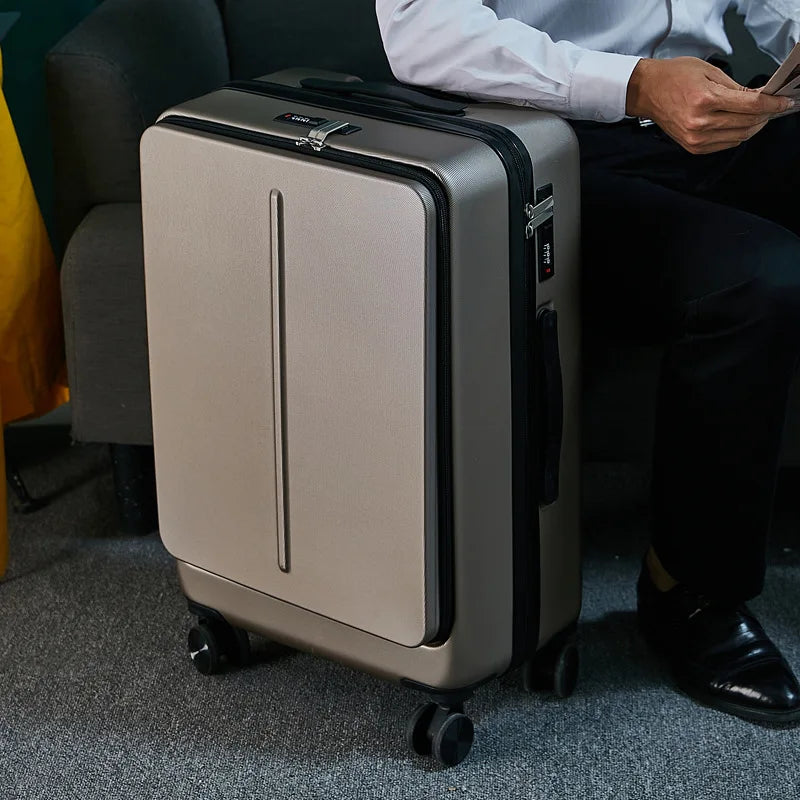 Executive Business Travel Suitcase Case Luggage with Laptop Bag Universal Wheel