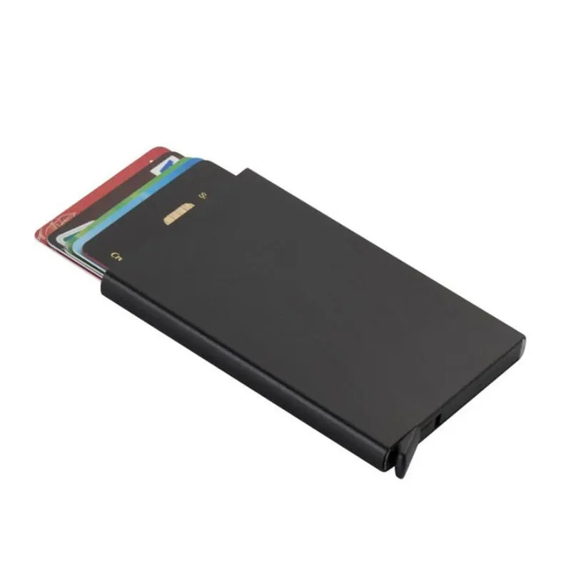 Large Capacity 12-Cards Minimalist Metal Card Holder