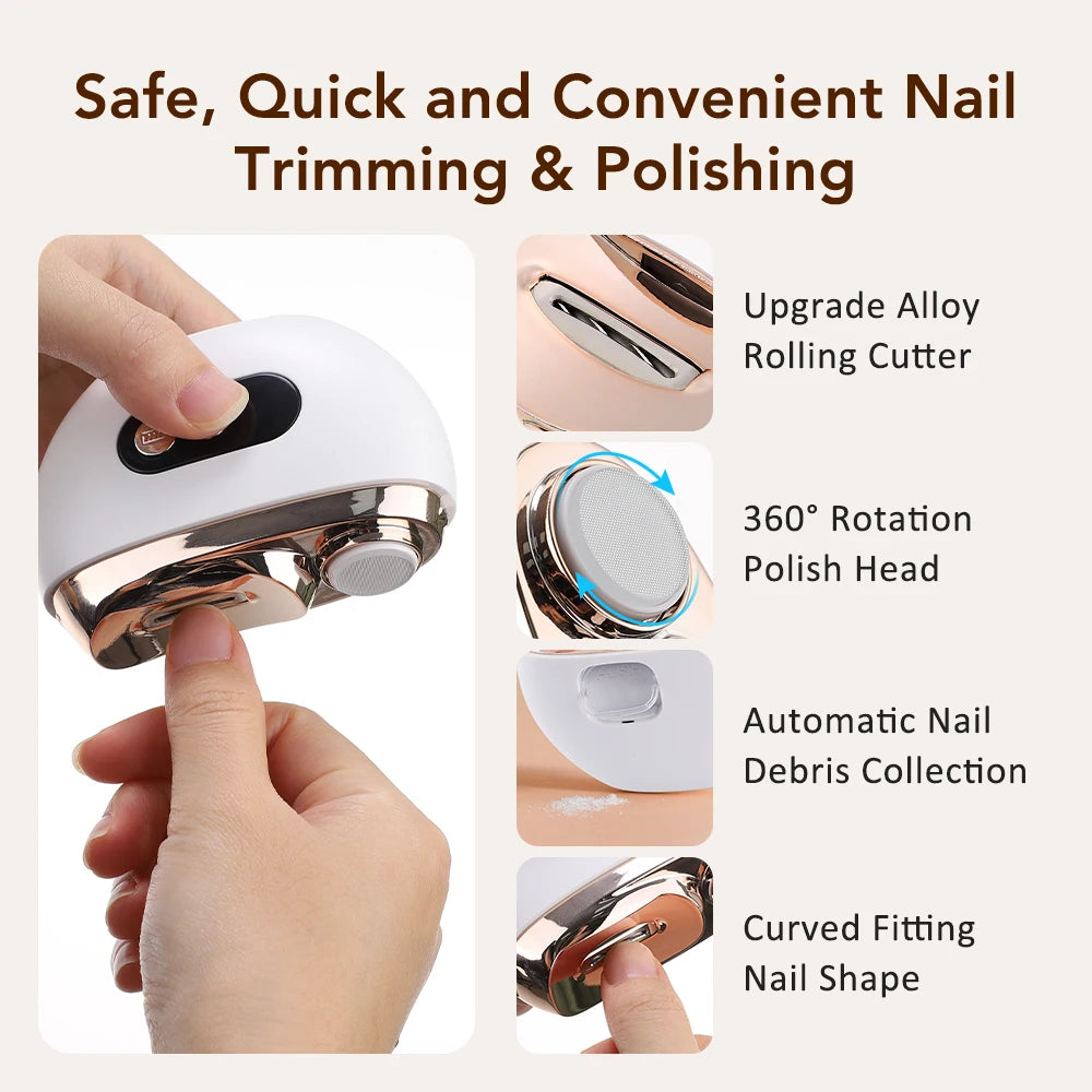 Revolutionary 2-in-1 Automatic Electric Nail Clipper & Polisher - Perfect for anyone!