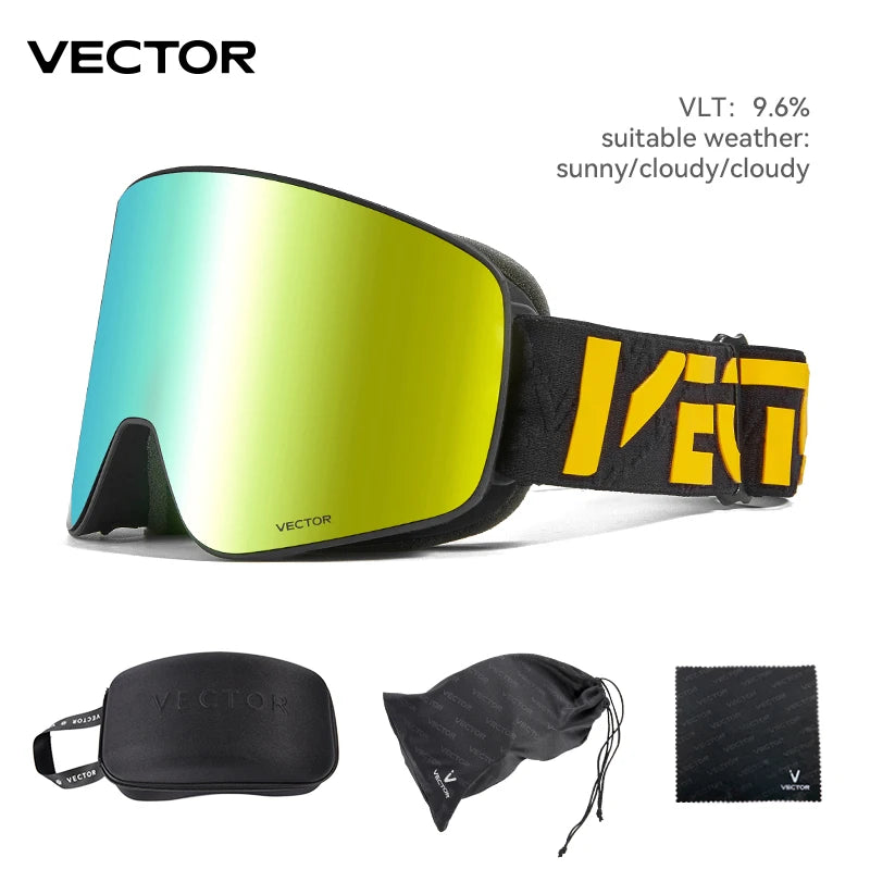 Ski Goggle - Anti Fog Magnetic Cylindrical UV400