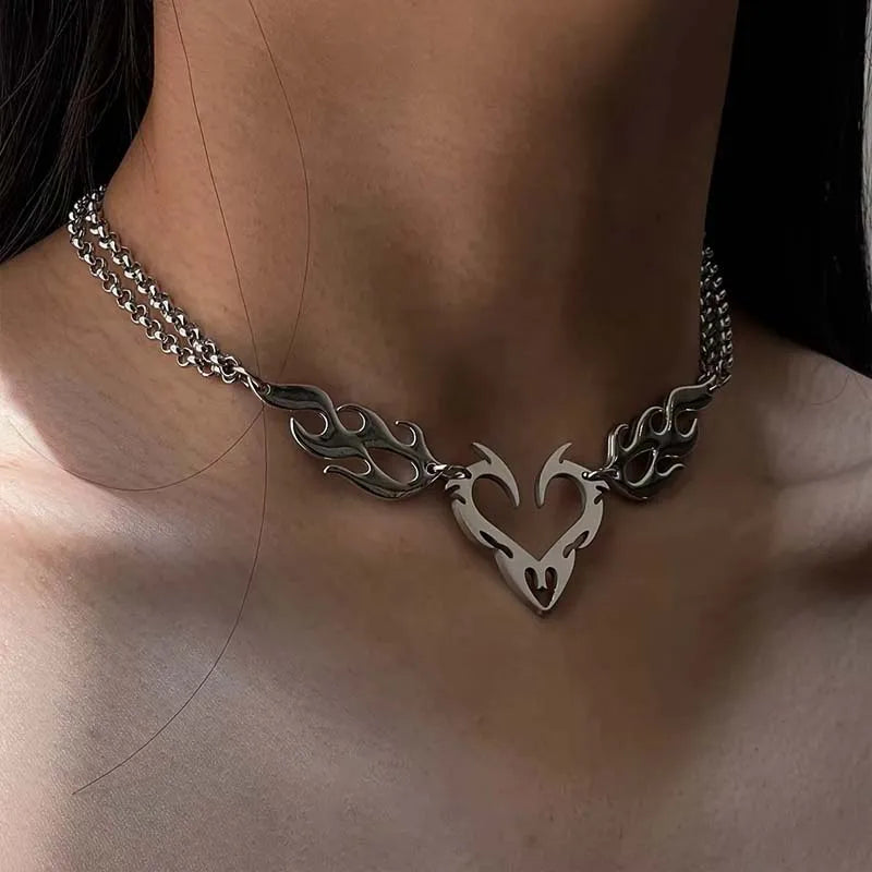 Thorn Heart Choker Necklace