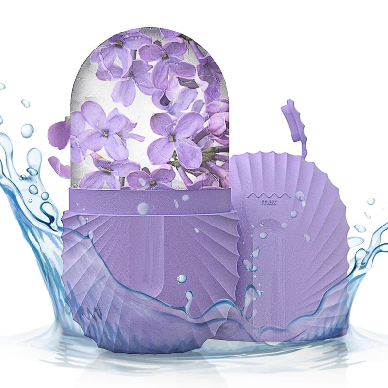 Ice Cube Facial Roller Beauty Massage Silicone Ice Mold for Eye Puffiness Ice Facial Roller Shrink Pores