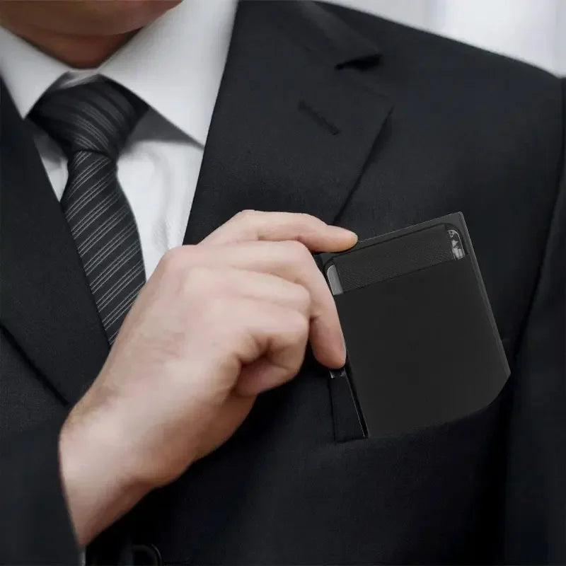 Large Capacity 12-Cards Minimalist Metal Card Holder