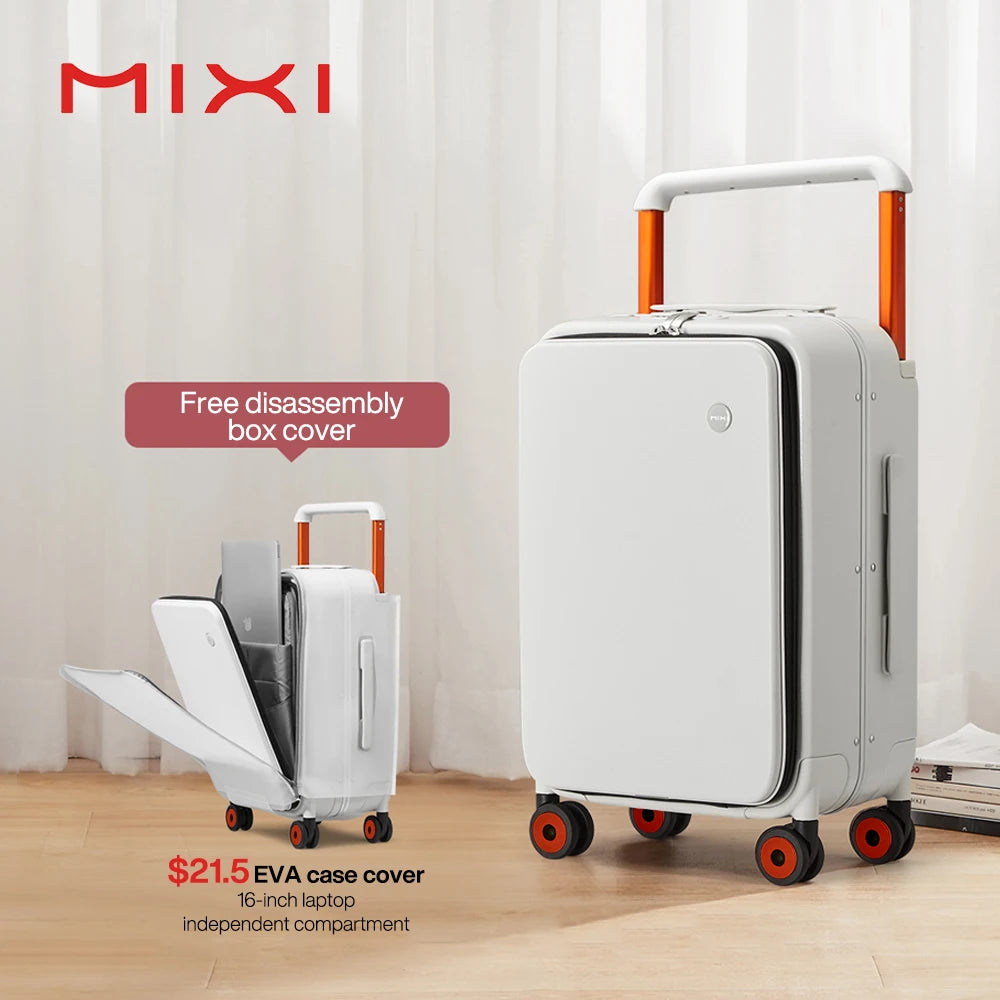 Stylish 2024 New Design Wide Handle Suitcase Carry-On Luggage Aluminum Frame