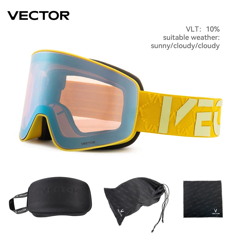 Ski Goggle - Anti Fog Magnetic Cylindrical UV400