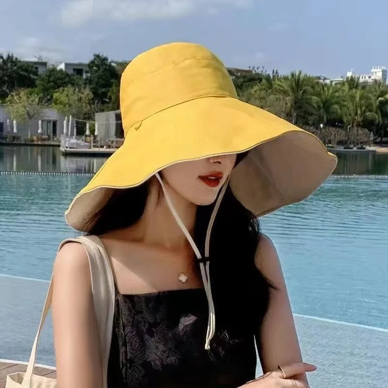 Wide Brim UPF 50+ Sun Hat Anti-UV Protection Double Sided Use