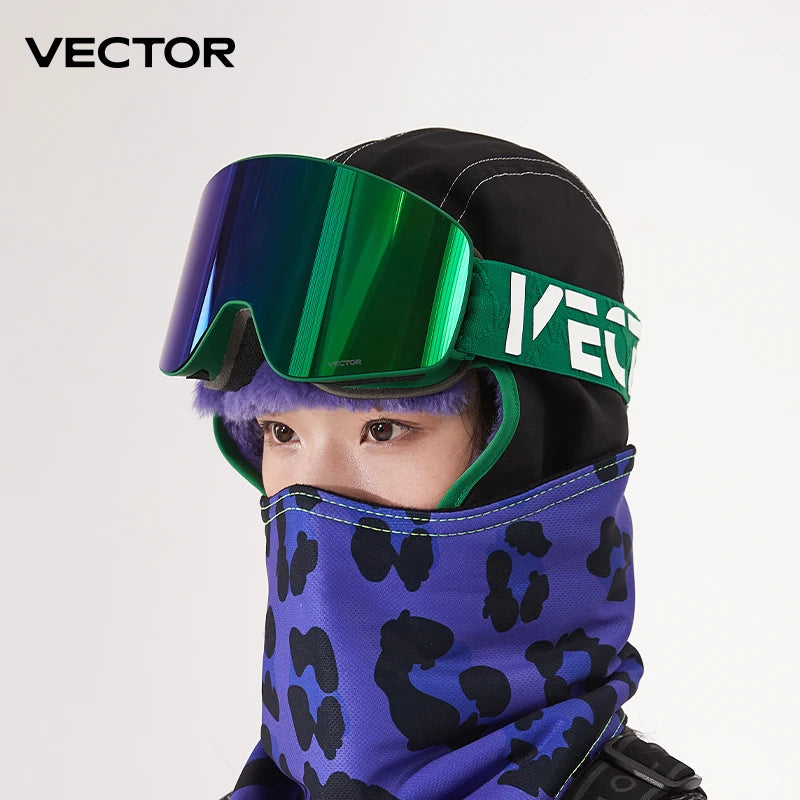 Ski Goggle - Anti Fog Magnetic Cylindrical UV400