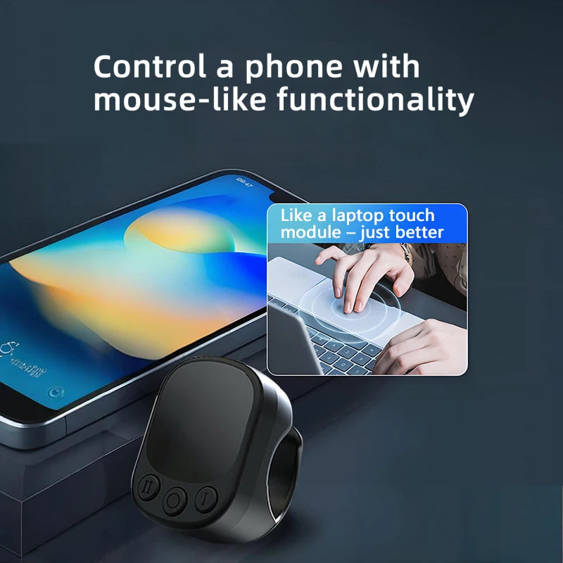 Mouse Ring Remote Control with Touchpad,Smart Automatic Screen Clicker