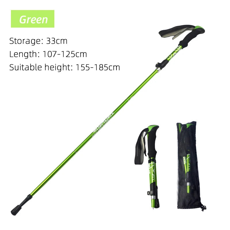 Trekking Pole Walking Hiking Stick Telescopic Collapsible into 5 sections
