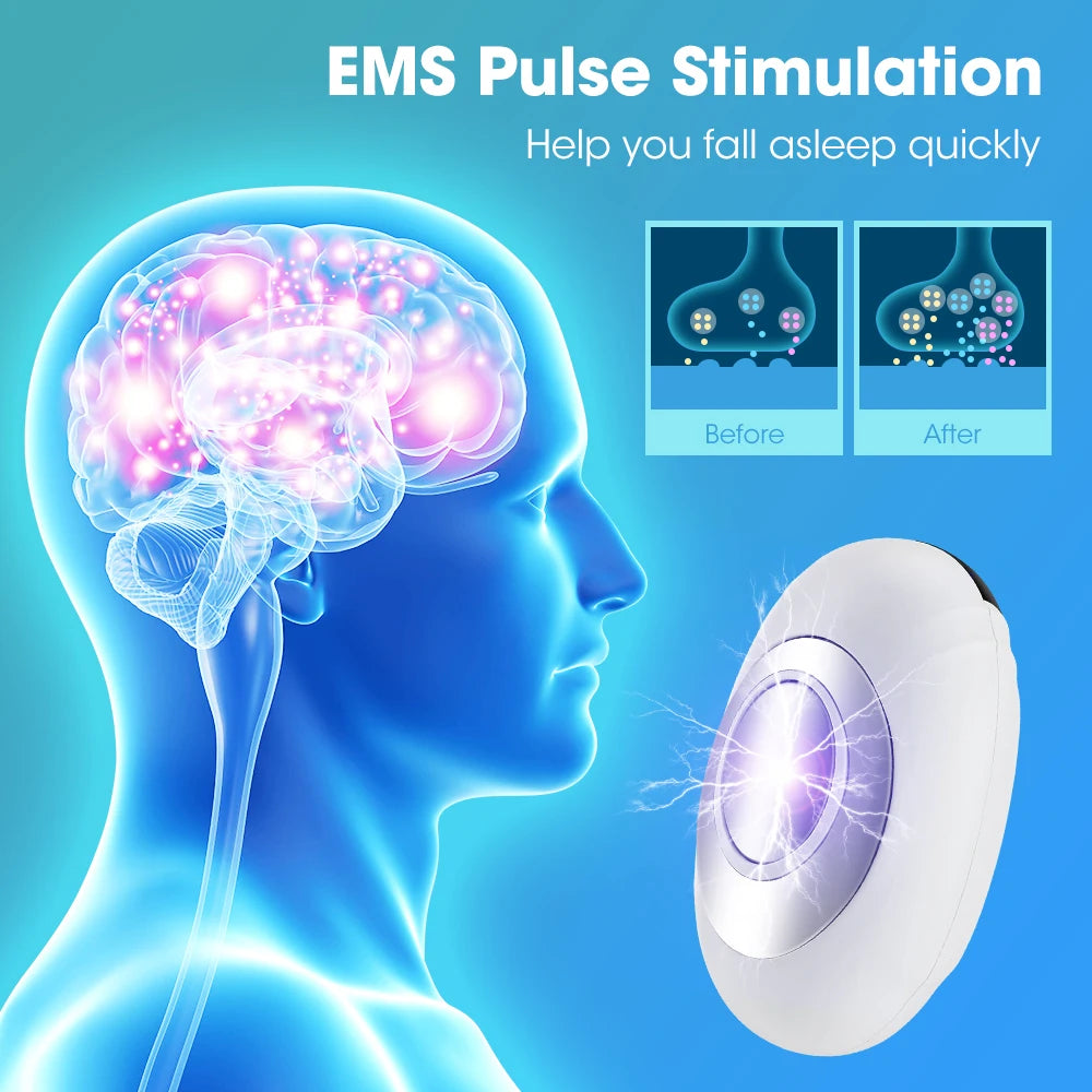 Sleep Aid Microcurrent EMS Pulse Device to Relief Insomnia Mental Stress Pressure Anxiety - get to sleep!
