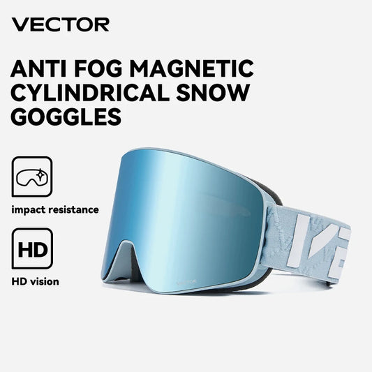 Ski Goggle - Anti Fog Magnetic Cylindrical UV400