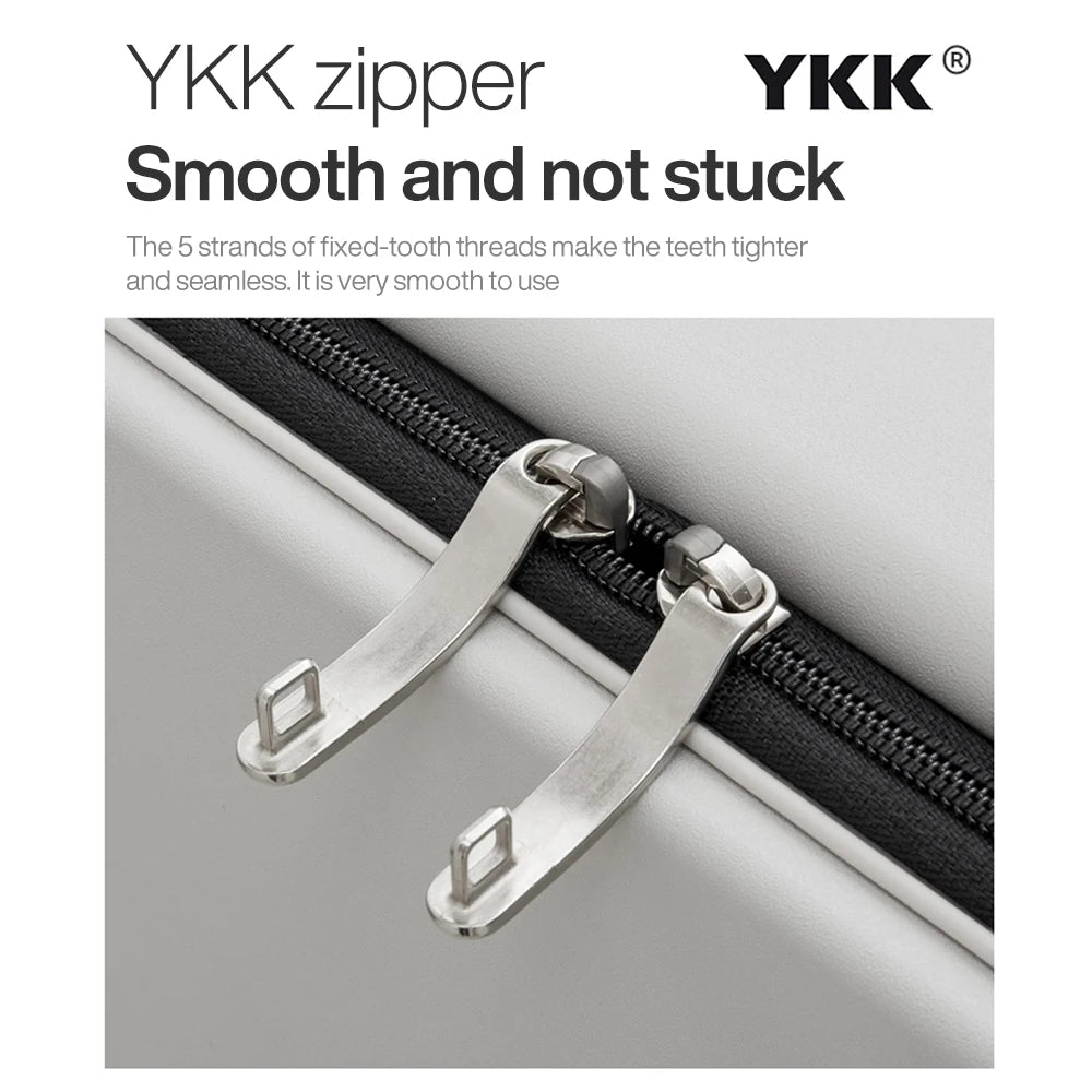 Stylish 2024 New Design Wide Handle Suitcase Carry-On Luggage Aluminum Frame