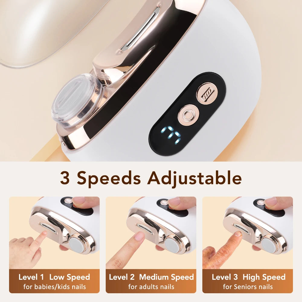 Revolutionary 2-in-1 Automatic Electric Nail Clipper & Polisher - Perfect for anyone!