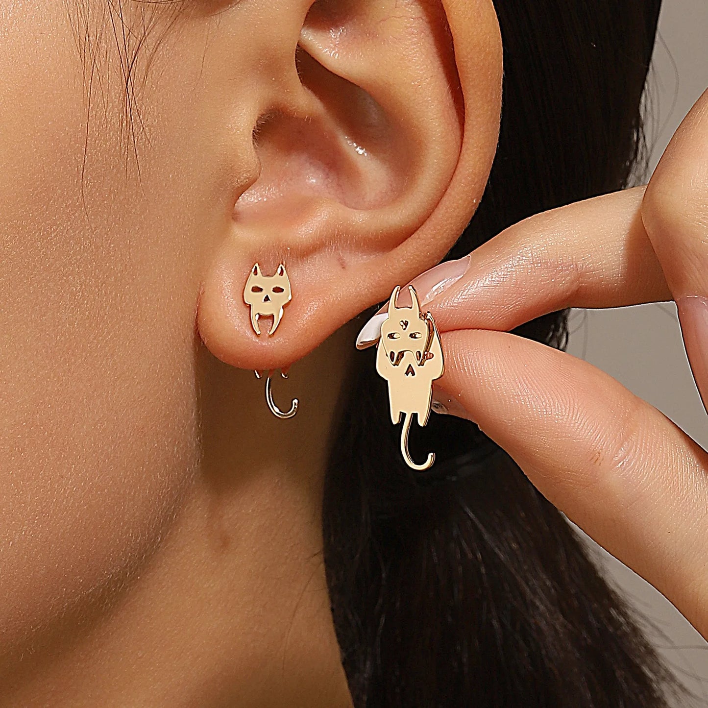 Retro Minimalist Triangle Stud Earrings