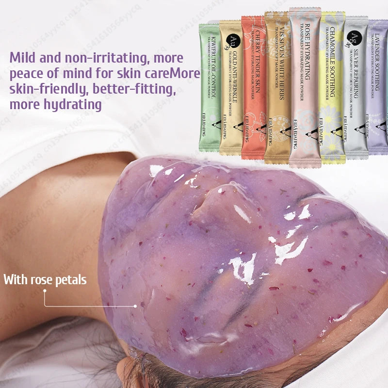 Moisturizing Salon SPA Soft Hydro Jelly Mask Powder Face Skin Care Whitening Rose Collagen Peel off DIY Rubber Facial Jelly mask
