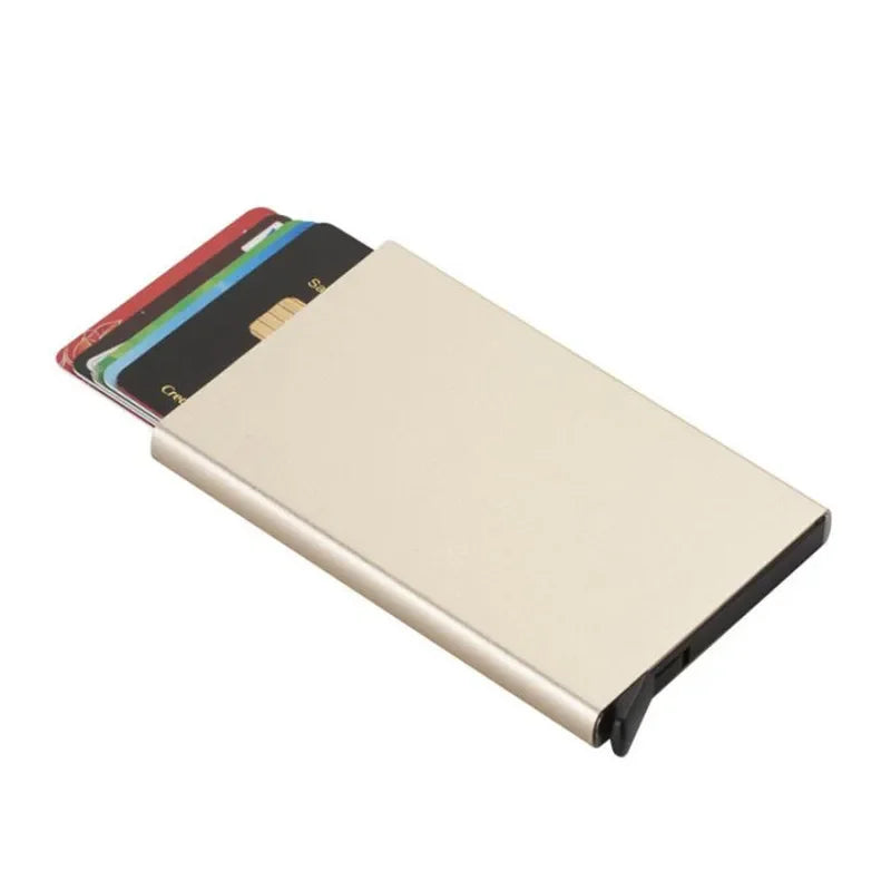 Large Capacity 12-Cards Minimalist Metal Card Holder
