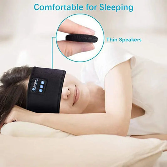 Bluetooth Sleeping Headband Elastic - Great for eye mask with soothing music, or for sports use as sweat band with music on the go