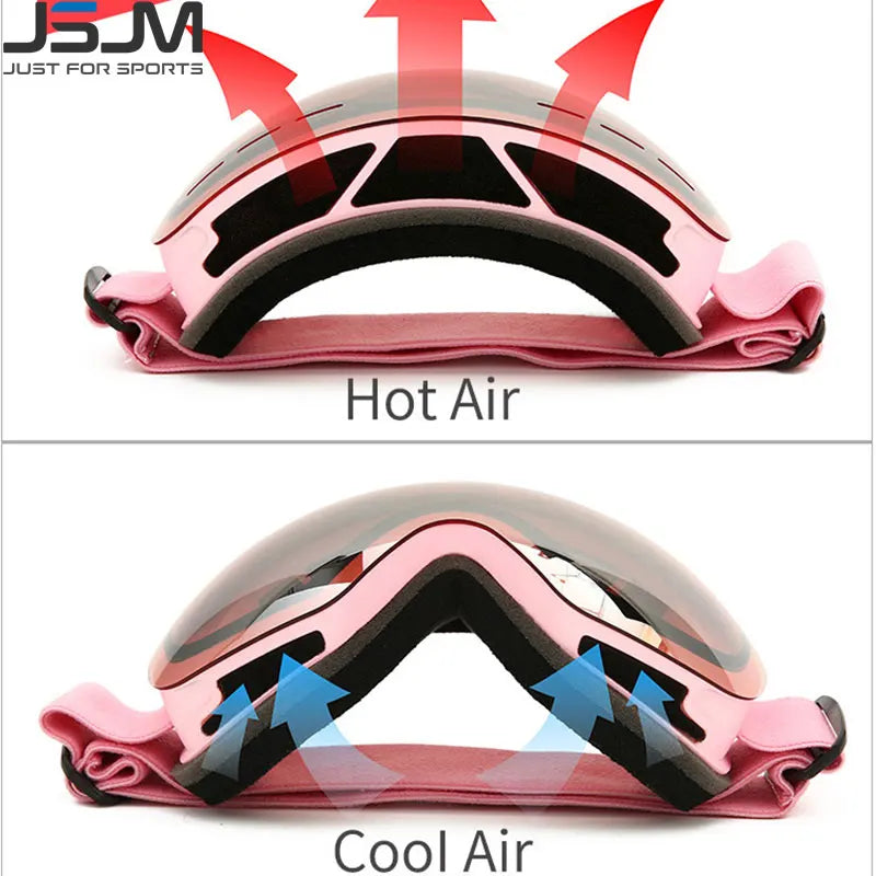Ski Goggles Double Layers Anti-Fog UV400 Protection