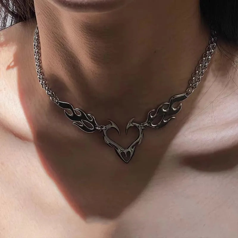 Thorn Heart Choker Necklace