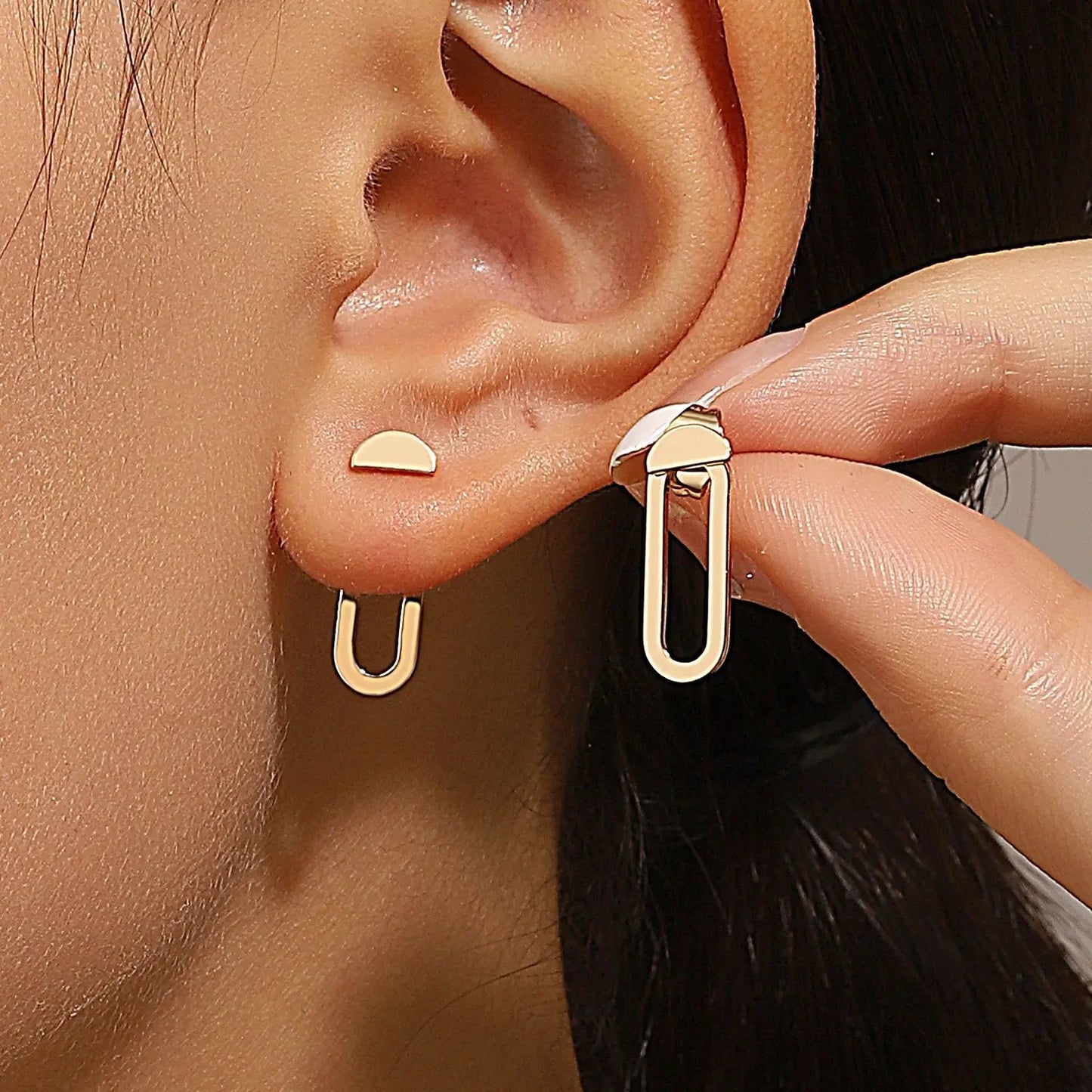 Retro Minimalist Triangle Stud Earrings