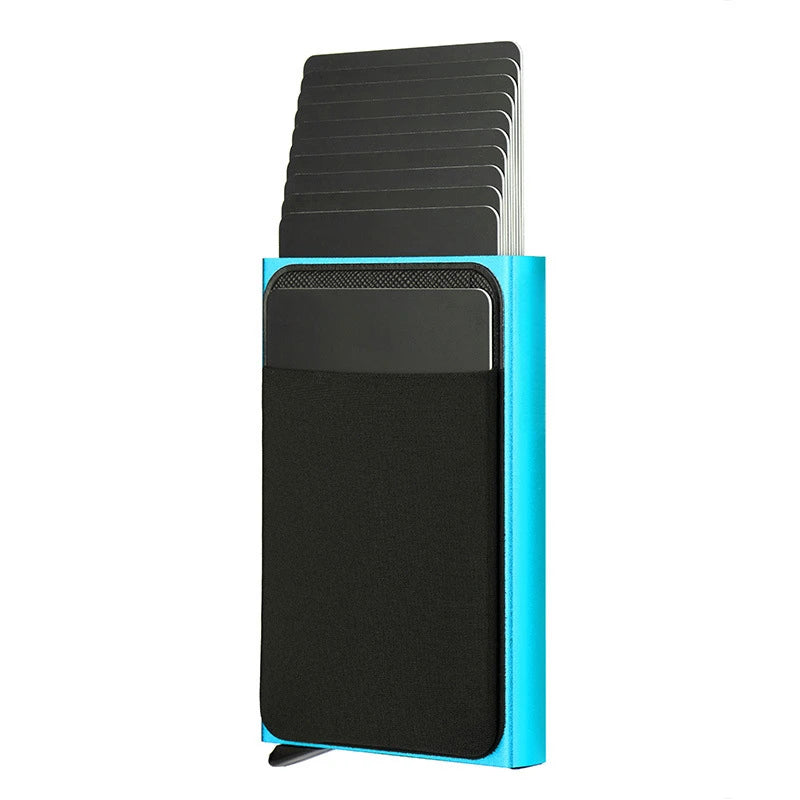 Large Capacity 12-Cards Minimalist Metal Card Holder