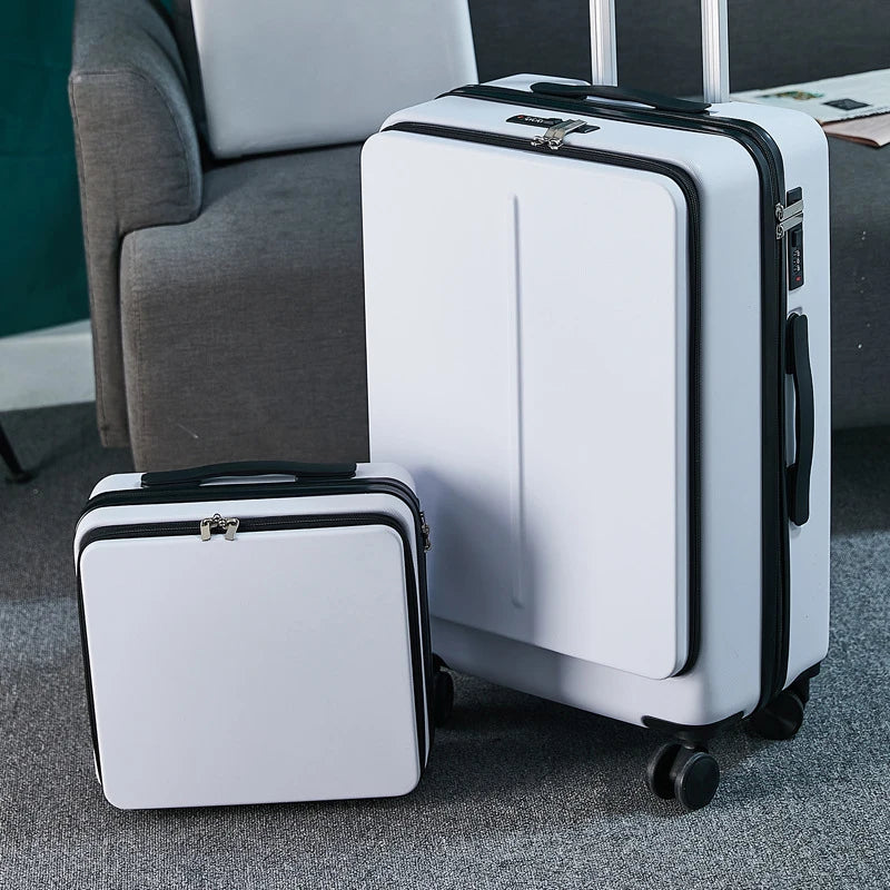 Executive Business Travel Suitcase Case Luggage with Laptop Bag Universal Wheel