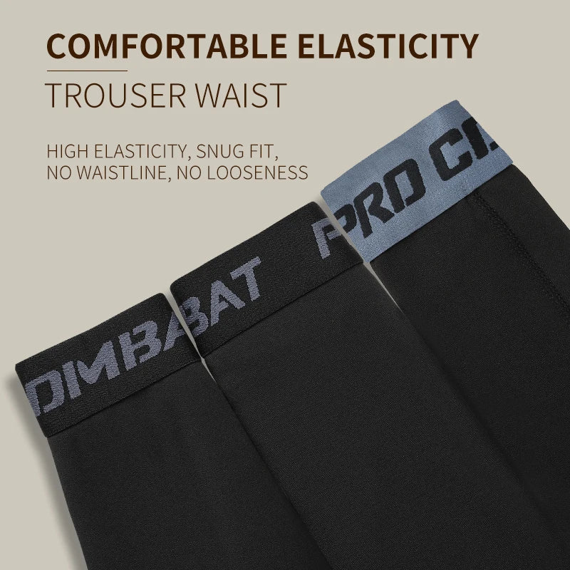 Men's Warm Pants with Plush and Thickened High Elasticity, Tight and Slim Fitting