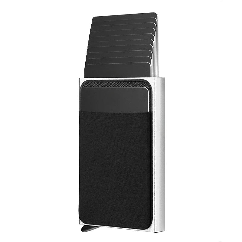 Large Capacity 12-Cards Minimalist Metal Card Holder