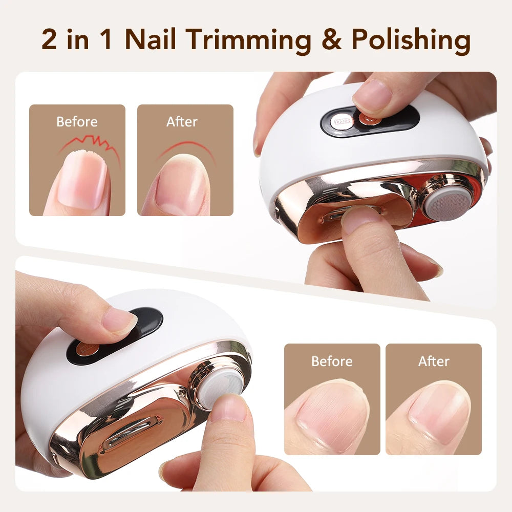 Revolutionary 2-in-1 Automatic Electric Nail Clipper & Polisher - Perfect for anyone!