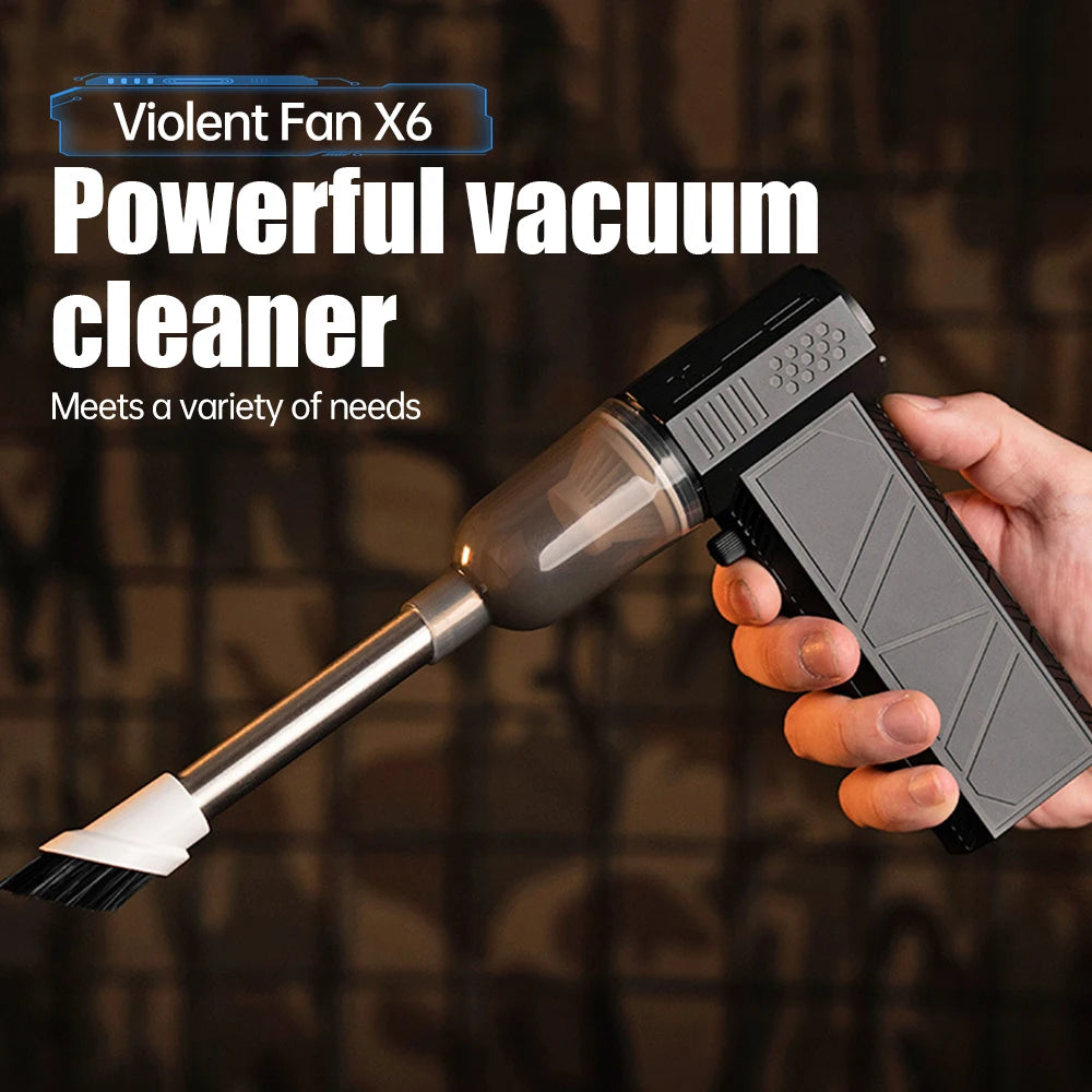 X6 Violent Fan 140,000 RPM Powerful Air Blower Vacuum Dust Cleaner Type-C Charging Strong Winds 53M/S Brushless Turbo Jet Blower
