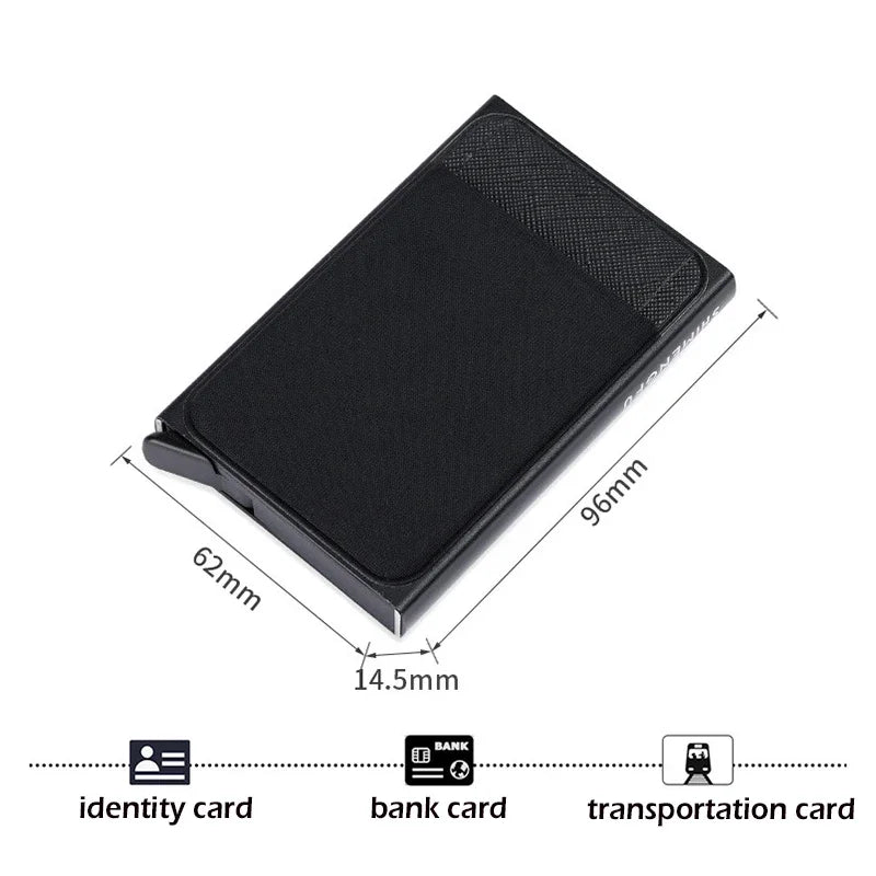 Large Capacity 12-Cards Minimalist Metal Card Holder