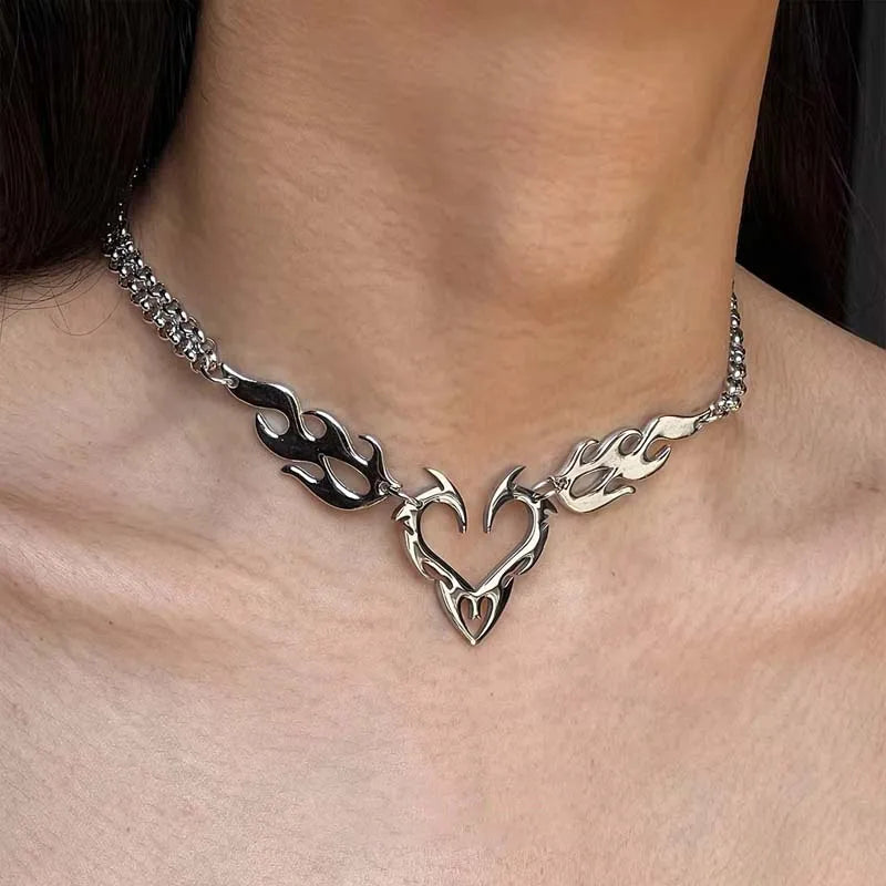 Thorn Heart Choker Necklace