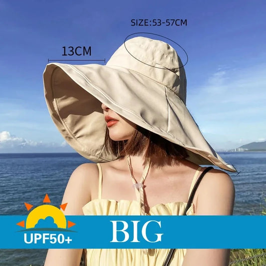Wide Brim UPF 50+ Sun Hat Anti-UV Protection Double Sided Use