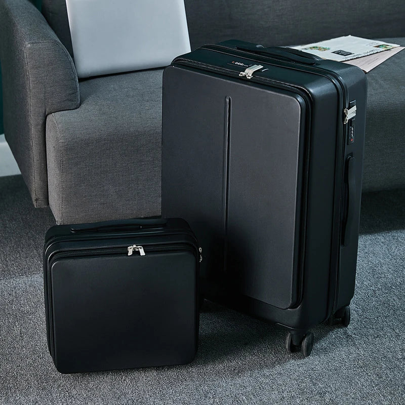 Executive Business Travel Suitcase Case Luggage with Laptop Bag Universal Wheel