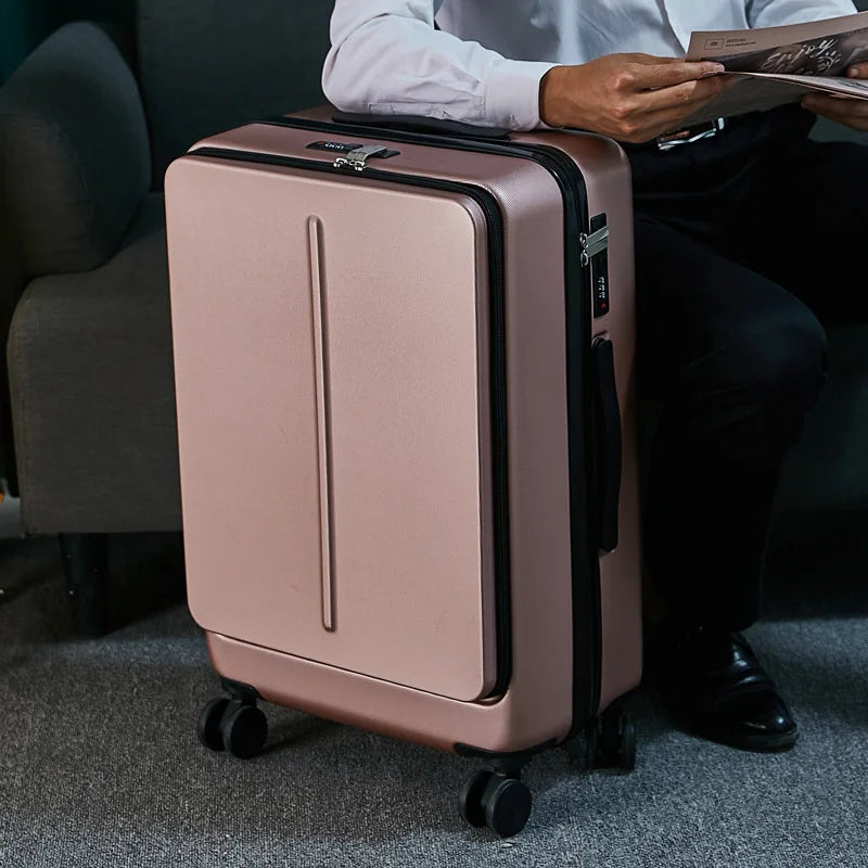 Executive Business Travel Suitcase Case Luggage with Laptop Bag Universal Wheel