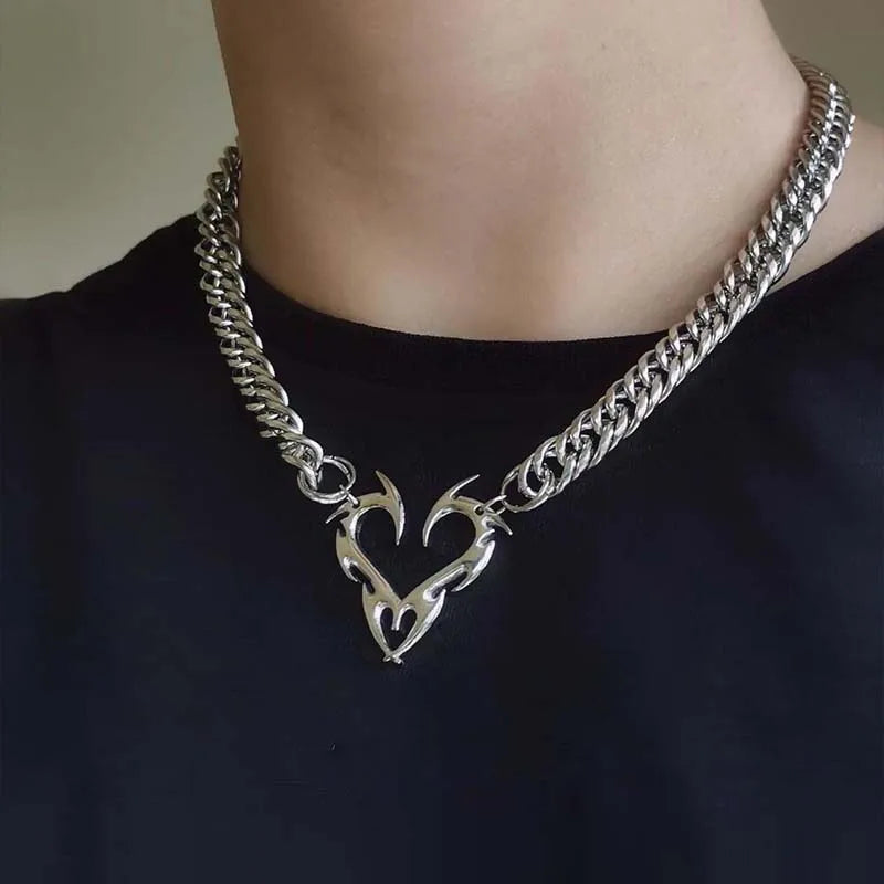 Thorn Heart Choker Necklace