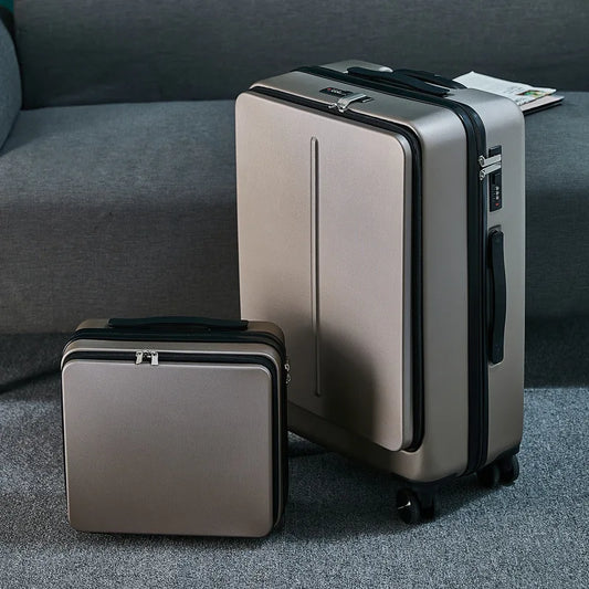 Executive Business Travel Suitcase Case Luggage with Laptop Bag Universal Wheel
