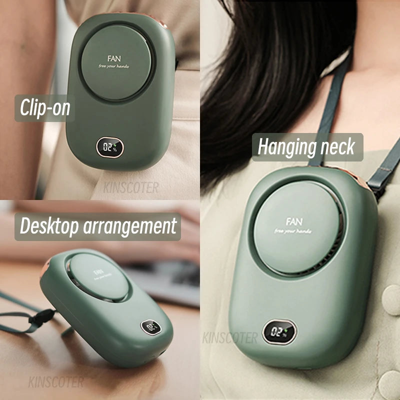 Portable Lightweight Quiet Mini Bladeless Cooling Fan USB Rechargeable