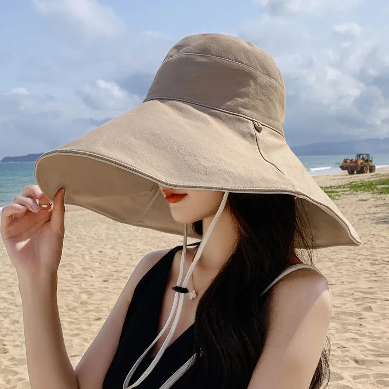 Wide Brim UPF 50+ Sun Hat Anti-UV Protection Double Sided Use