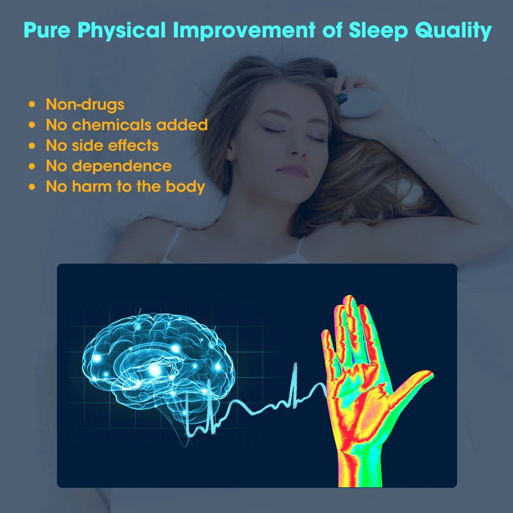Sleep Aid Microcurrent EMS Pulse Device to Relief Insomnia Mental Stress Pressure Anxiety - get to sleep!