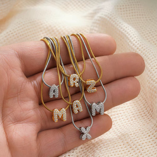 A-Z Tiny Initial Letter Pendant Necklace
