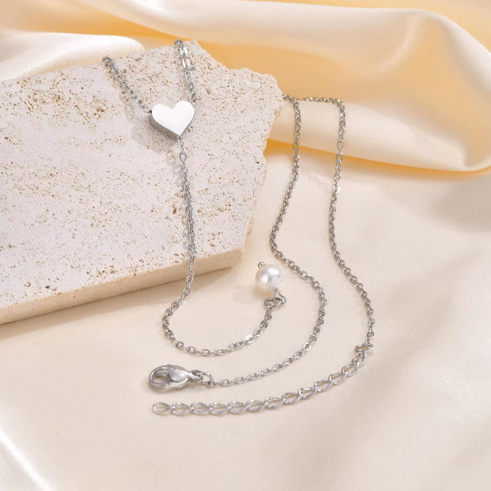 Heart Butterfly Charm Necklaces